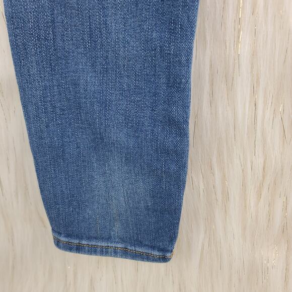 American Eagle Outfitters Jegging Distressed Skinny Jeans Med Wash Stretch Sz 2 - Picture 5 of 7